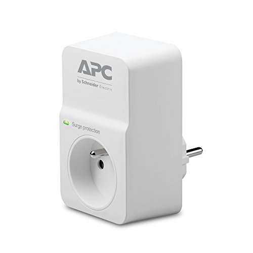 APC SurgeArrest 1 limitador de tensión 230 V Blanco - Regleta (918 J, Tipo E (FR), 230 V, 50 Hz, 16 A, 13000 A)