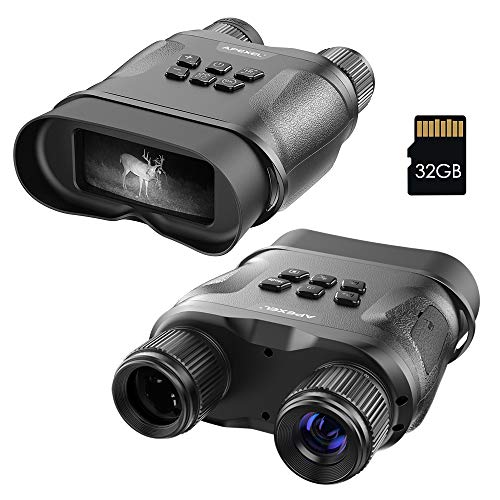 Apexel Prismáticos de visión Nocturna para Gafas de visión Nocturna de Infrarrojos Digitales para Caza, espía y vigilancia con Tarjeta de Memoria de 32 GB Apexel Prismáticos de visión Nocturna para Gafas de visión Nocturna de Infrarrojos Digitales para Caza, espía y vigilancia con Tarjeta de Memoria de 32 GB