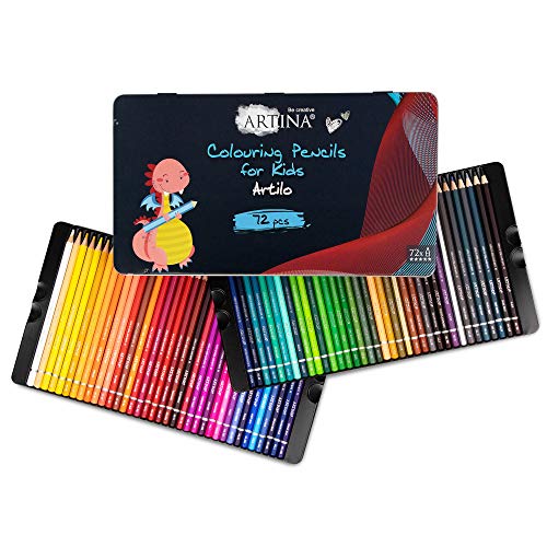 Artina lápices de colores para niños Artilo Set de 72 lápices - Juego XL de pinturas para niños de madera FSC irrompibles – para dibujar y colorear – En casa o colegio Artina lápices de colores para niños Artilo Set de 72 lápices - Juego XL de pinturas para niños de madera FSC irrompibles – para dibujar y colorear – En casa o colegio