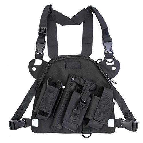 Asudaro Bolsas de Arnés de Bolsillo Radio Walkie Talkie Bolsas de Bolsillo en el Pecho Se Utilizan en Deportes de Carrera Deportes de Ciclismo, Desafíos Extremos Caminatas y Campamentos, Negro Asudaro Bolsas de Arnés de Bolsillo Radio Walkie Talkie Bolsas de Bolsillo en el Pecho Se Utilizan en Deportes de Carrera Deportes de Ciclismo, Desafíos Extremos Caminatas y Campamentos, Negro