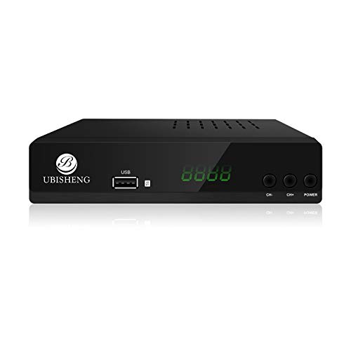 B UBISHENG Decodificador digital terrestre - DVB T2 / HDMI Full HD / Canales Sintonizador / Receptor TV / PVR / H.265 HEVC / USB / Decodificador / DVB-T2 / TNT / TDT Television / 4K