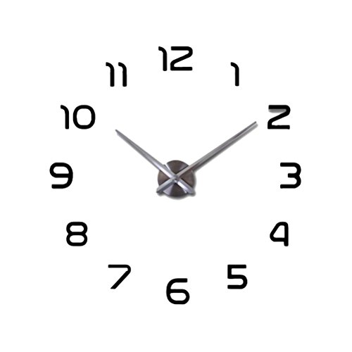 BANNAB Reloj de Pared de Bricolaje Relojes Grandes Modernos Personalidad Reloj de Pared con Espejo acrílico Decoración para el hogar