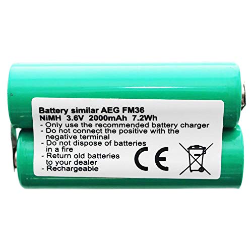 Batería para AEG FM36 Elektrolux 3,6 V AA 2000 mAh