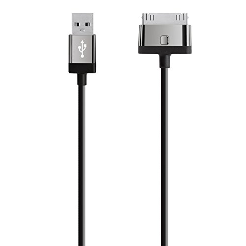 Belkin F8J041cw2m-BLK - Cable de Carga y sincronización Mixit de 30 Pines a USB 2.0 para iPad 1/2, iPhone 4/4s, Negro