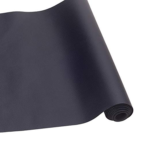 BENECREAT 140cm Cuero de Imitación 33cm de Ancho Cuero Negro Sintético Impermeable para Sofás Asientos de Coche y Bolsos BENECREAT 140cm Cuero de Imitación 33cm de Ancho Cuero Negro Sintético Impermeable para Sofás Asientos de Coche y Bolsos