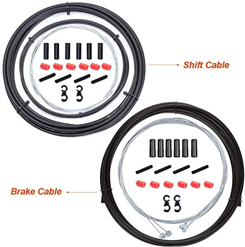 Bestgle - Kit de cable de freno y cable de cambio de velocidad 2 en 1 y kit de carcasa para bicicleta de carretera