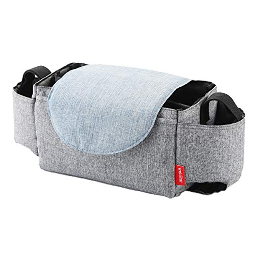 Bolso Carro Bebé, Organizador de Cochecito de Niño,Bolsa de Almacenamiento Para Silla de Paseo Para Guardar Artículos de Viaje Para Bebés y Teléfonos Móviles, Billeteras, Portavasos (Gris) Bolso Carro Bebé, Organizador de Cochecito de Niño,Bolsa de Almacenamiento Para Silla de Paseo Para Guardar Artículos de Viaje Para Bebés y Teléfonos Móviles, Billeteras, Portavasos (Gris)