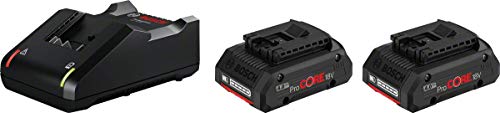 Bosch Professional GAL 18V-40 + ProCORE18V Starterset Cargador y batería, 2 baterías x 4.0 Ah, en caja, 18 V