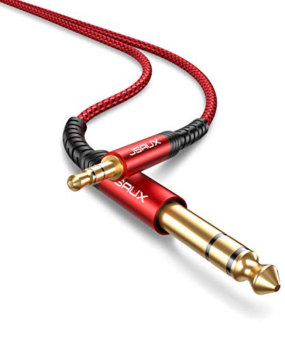 Cable Jack 3.5mm a 6.35mm JSAUX TRS Jack de Cable de Audio estéreo bidireccional 1.2M para Guitarra, computadora portátil, Dispositivos de Cine en casa, Altavoces y amplificadores-Rojo Cable Jack 3.5mm a 6.35mm JSAUX TRS Jack de Cable de Audio estéreo bidireccional 1.2M para Guitarra, computadora portátil, Dispositivos de Cine en casa, Altavoces y amplificadores-Rojo