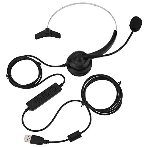 Call Center Headset, 98.43 en rotación de 360 ° Función de Silencio Auriculares inalámbricos USB con micrófono para computadora, teléfono, Caja de Escritorio, cancelación de Ruido, Uso cómodo