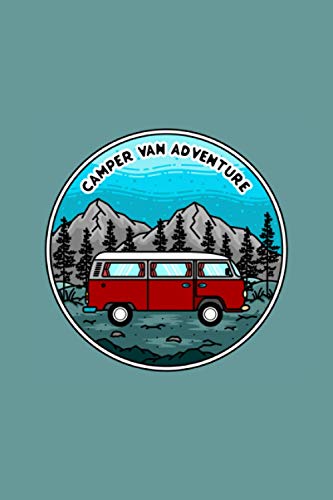Camper Van Adventure: Blank Notebook, 100 Pages College Ruled Line Paper, 6" x 9" (15.24 x 22.86 cm)