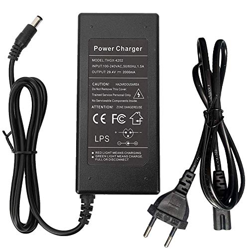 Cargador de batería para bicicleta, 24 V, 2 A, cargador para bicicleta eléctrica,Adaptador de Cargador para Scooter Eléctrico Piezas Cargador de Batería Accesorios para Xiaomi Mijia y Ninebot Patinete Cargador de batería para bicicleta, 24 V, 2 A, cargador para bicicleta eléctrica,Adaptador de Cargador para Scooter Eléctrico Piezas Cargador de Batería Accesorios para Xiaomi Mijia y Ninebot Patinete