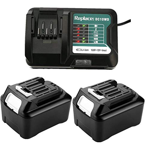 Cargador de repuesto DC10WD y 2 baterías de litio BL1041B de 12V y 4,0 A para herramientas Makita BL1040 BL1040B BL1015 BL1020B