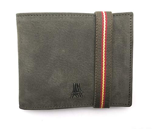 Cartera Billetera para Hombre en Piel con Bandera de España en Cierre Elástico (Múltiples Ranuras + ID) Compartimento(s) para Billetes. Made in Spain. (Verde) Cartera Billetera para Hombre en Piel con Bandera de España en Cierre Elástico (Múltiples Ranuras + ID) Compartimento(s) para Billetes. Made in Spain. (Verde)