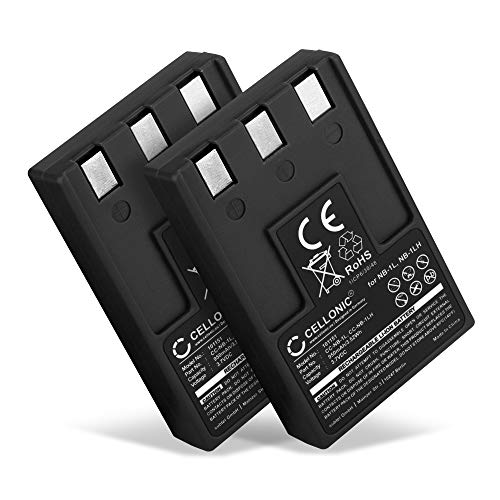 CELLONIC 2X Batería Premium Compatible con Canon Digital IXUS 300 330 400 430 500 IXUS V V2 V3 PowerShot S100 Digital ELPH S110 S200 S230 S300 S330 S400 S410 S500, NB-1LH 950mAh bateria Repuesto Pila