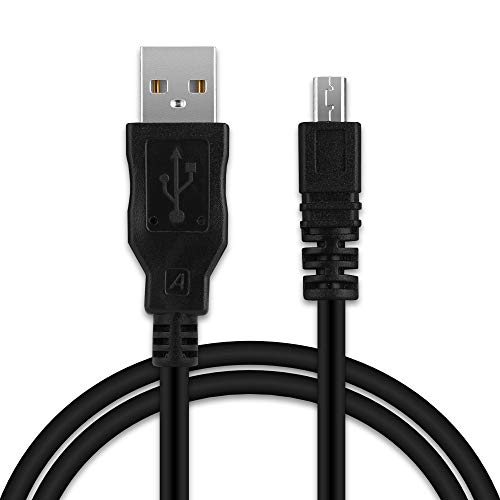 CELLONIC® Cable USB dato (1.5m) compatible con Pentax K30, K10D K100D, K5 II, K-50 K-500, K20D K200D, KM, KX, KR, Q-S1 Q, MX-1, Optio WG-1 WG-2 WG-3, Optio M40 M60, Optio W90, Optio H90 Optio S4 (8 Pin Camera (Mini USB B) a USB A (Standard USB)), I-USB7,I