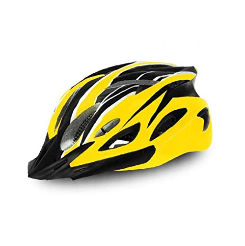 Ciclo De La Bici del Casco Casco El Casco Ajustable De La Bicicleta Hombres Mujeres Bicicleta De Carreras De Bicicletas (Amarillo Y Negro)