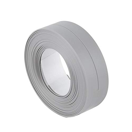 Cinta de sellado a prueba de agua Cinta selladora impermeable 3.2m Cinta autoadhesiva flexible a prueba de molde Cocina Baño Aseo Cinta de sellado de pared Fregadero Tira de sellado(22mm x 3.2m-gris)