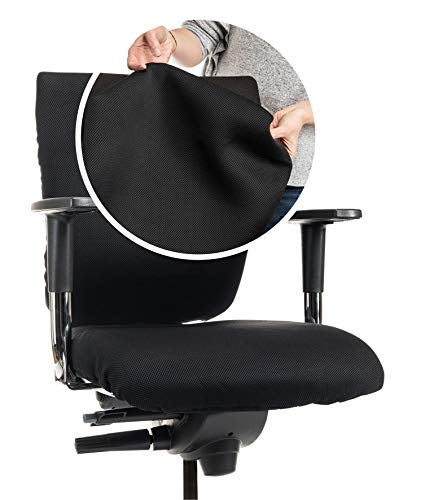CLEANCHAIR Funda prémium para silla de oficina / funda RESPALDO estándar: para respaldos de aprox. 40-52 cm de ancho y 40-60 cm de alto, Material poliéster, malla 392g/m², lavable a 60 grados