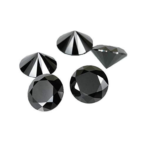Color Negro Circonita cúbica AAA Piedras Preciosas Sueltas Redondo 1 mm-10 mm, Zirconia cúbica CZ Piedra para Anillo/Collar / Pendientes, fabricación de Joyas(5mm/250pcs)