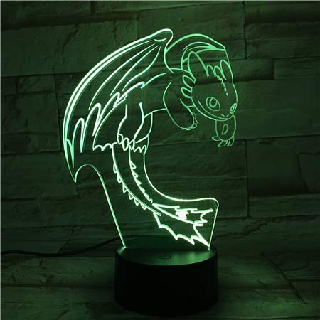 Cómo Entrenar a tu dragón ilusión de luz Nocturna Sensor táctil Regalo Infantil para niños Noche ira lámpara de Escritorio lámpara de Escritorio decoración de Escritorio