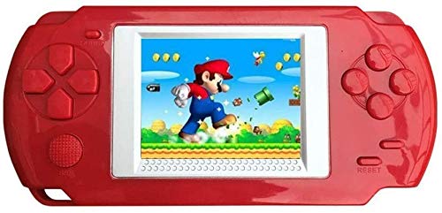 Consola de Juegos portátil para niños, Construido en 268 Videojuegos Retro clásicos Pantalla de 2 Pulgadas Consola de Juegos portátil Sistema de Reproductor de Videojuegos Arcade para niño (Red)