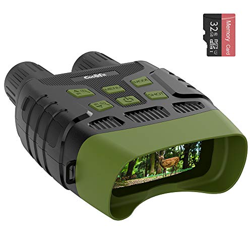 COOLIFE Binocular de visión Nocturna Digital para Caza, Alcance de visión Nocturna por Infrarrojos de 984 pies y Video HD Image 960P, LCD TFT de 2.31" con Tarjeta de 32GB COOLIFE Binocular de visión Nocturna Digital para Caza, Alcance de visión Nocturna por Infrarrojos de 984 pies y Video HD Image 960P, LCD TFT de 2.31" con Tarjeta de 32GB