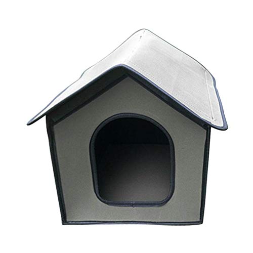 Cracklight Cama para Gatos, casa para Gatos al Aire Libre, Cueva para Gatos Plegable, casa para Mascotas Impermeable, Cueva para Gatos a Prueba de Invierno para Gato, conejo-46cmx36cmx38cm