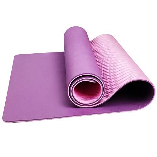 CSFLY Esterilla de yoga antideslizante, buena esterilla deportiva para yoga, pilates y gimnasia – Dimensiones 183 x 61 cm (largo x ancho)