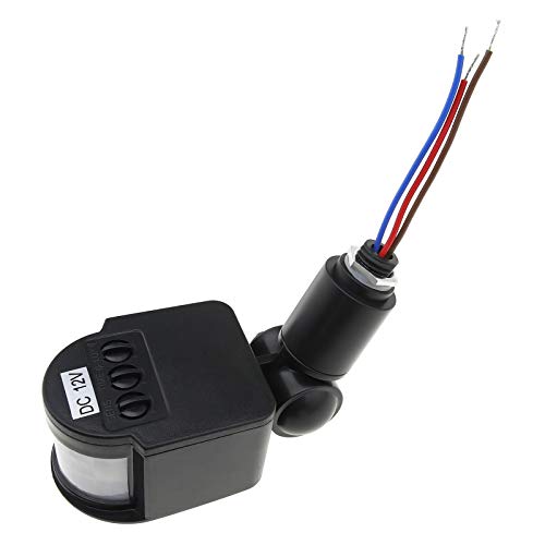 DC 12V Automático PIR Sensor de Movimiento Sensor Inteligente Interruptor Negro 180 Grados Rayos Infrarrojos Cuerpo Humano Inductor para Luz LED DC 12V Automático PIR Sensor de Movimiento Sensor Inteligente Interruptor Negro 180 Grados Rayos Infrarrojos Cuerpo Humano Inductor para Luz LED