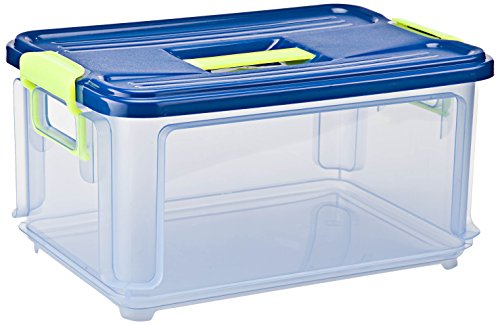 Denox Caja Clak Box Azul transparete con Tapa 9 L