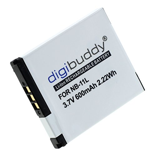 Digibuddy batería superior para Canon NB-11L Li-Ion comprobada capacidad - 600 mAh - bateria Premium de la última generación --- Descripción se encuentra en la lista de compatibilidad