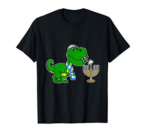 Divertido Judío Bar Mitzvah T-Rex Dinosaurios Hanukkah Camiseta