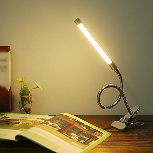 Docooler Lámpara Escritorio LED Puerto 10W con USB Desk Lamp Cuidado a Ojos 10 Niveles de Brillo 3 Colores de Iluminación Control Táctil Bajo Consumo de Energía