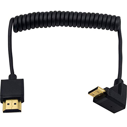 Duttek Cable mini HDMI a HDMI estándar, cable mini HDMI a HDMI en espiral, cable HDMI macho ultrafino a Mini HDMI macho compatible con 4K Ultra HD, 1080p, 3D (HDMI 2.0) (1.2 m) (ángulo superior) Duttek Cable mini HDMI a HDMI estándar, cable mini HDMI a HDMI en espiral, cable HDMI macho ultrafino a Mini HDMI macho compatible con 4K Ultra HD, 1080p, 3D (HDMI 2.0) (1.2 m) (ángulo superior)