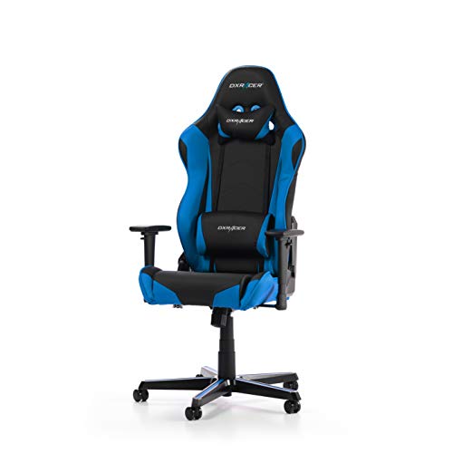 Dx Racer (el Original) Racing R0 Gaming Chair, Cuero sintético, Negro & Azul, Normal/Large