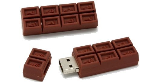el Chocolate 8 GB - Memoria Almacenamiento de Datos – USB Flash Pen Drive Memory Stick - Marrón