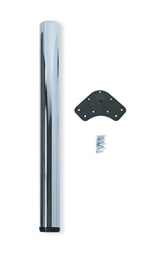 Emuca - Pata de mesa regulable Ø60x870mm, kit de 1 pata de acero, altura regulable 870-890mm, acabado cromado