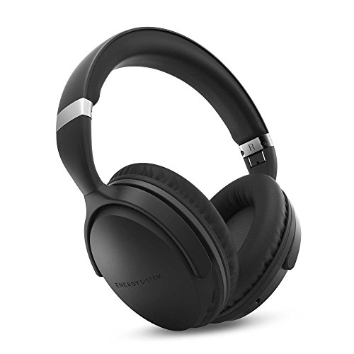 Energy Sistem Headphones BT Travel 7 ANC (Auriculares inalambricos, Active Noise Cancelling, Bluetooth, Control Talk, Foldable, Extended Battery) Negro