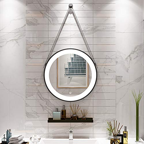 Espejo redondo de pared, con marco de bronce. diámetro: 50 en Madrid