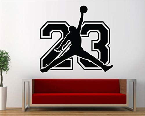 etiqueta de la pared Michael Jordan 23 Baloncesto Dormitorio Jordan Wall Art Decor para sala de estar para guardería Habitación para niños para dormitorio
