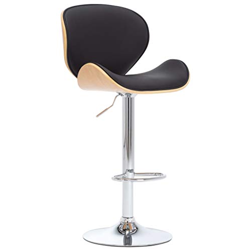 FAMIROSA Taburete de Cocina Cuero sintético negro-7412 FAMIROSA Taburete de Cocina Cuero sintético negro-7412