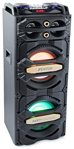 Fenton LIVE2101 PARTYSTATION doble woofer de 10" con reproductor media y bluetooth 800W/400W RMS