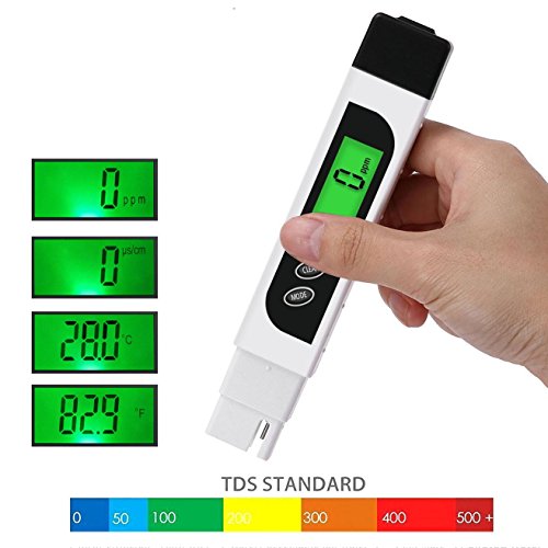 FomCcu® - Medidor digital TDS con indicador de temperatura de la EC, para medir la calidad del agua, 3 en 1