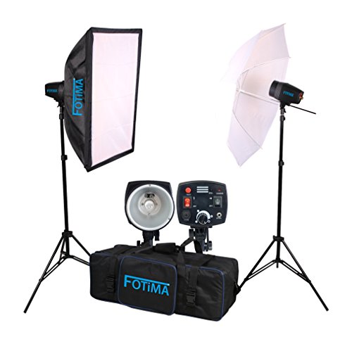 Fotima FTF-160 - Kit estudio flash, 2 x 160 W