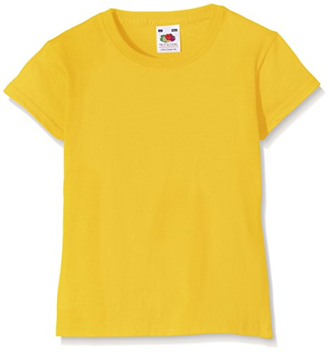 Fruit of the Loom SS079B, Camiseta Para Niños, Amarillo (Sunflower Yellow), 3/4 Años