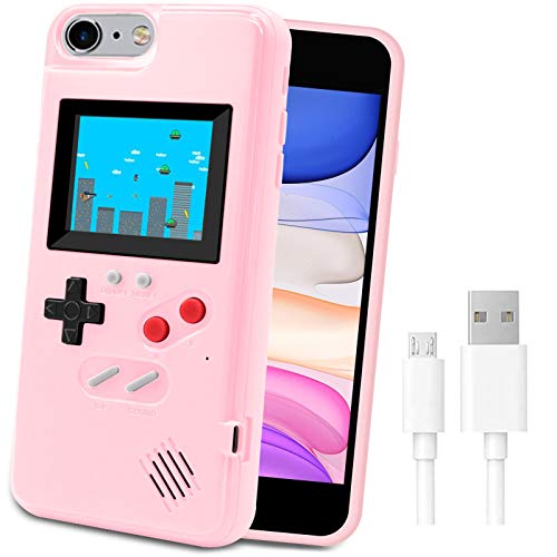 Funda de Teléfono para Juegos para iPhone,LucBuy Cubierta Protectora Estuche con 36 Juegos,Pantalla a Color,Estuche de Videojuegos a Prueba de Golpes para iPhone X/Xs/MAX/XR/6s/7/8P/11/12 Pro/Max/Mini