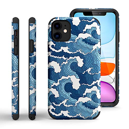 Funda Protectora Para iPhone 11. Funda para iPhone 11 con motivos de Olas del Mar Azul. Carcasa de TPU Flexible Antigolpes, Superficie de Cuero de Microfibra Suave y Airbag en Cuatro Esquinas Funda Protectora Para iPhone 11. Funda para iPhone 11 con motivos de Olas del Mar Azul. Carcasa de TPU Flexible Antigolpes, Superficie de Cuero de Microfibra Suave y Airbag en Cuatro Esquinas