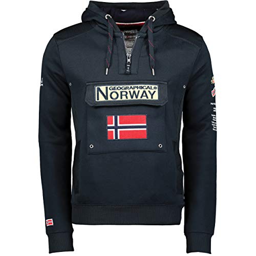 Geographical Norway Sudadera con capucha para hombre azul marino L