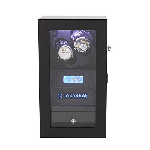 GLXLSBZ Enrollador de Reloj automático Pantalla táctil con luz LED 8 Modos de rotación - para 2 Relojes con (Color: B)